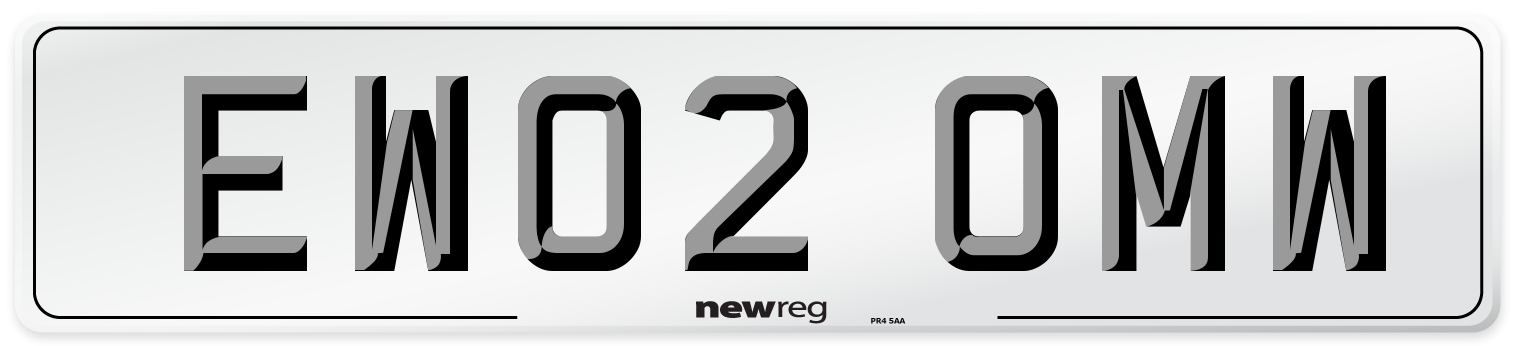 EW02 OMW Number Plate from New Reg